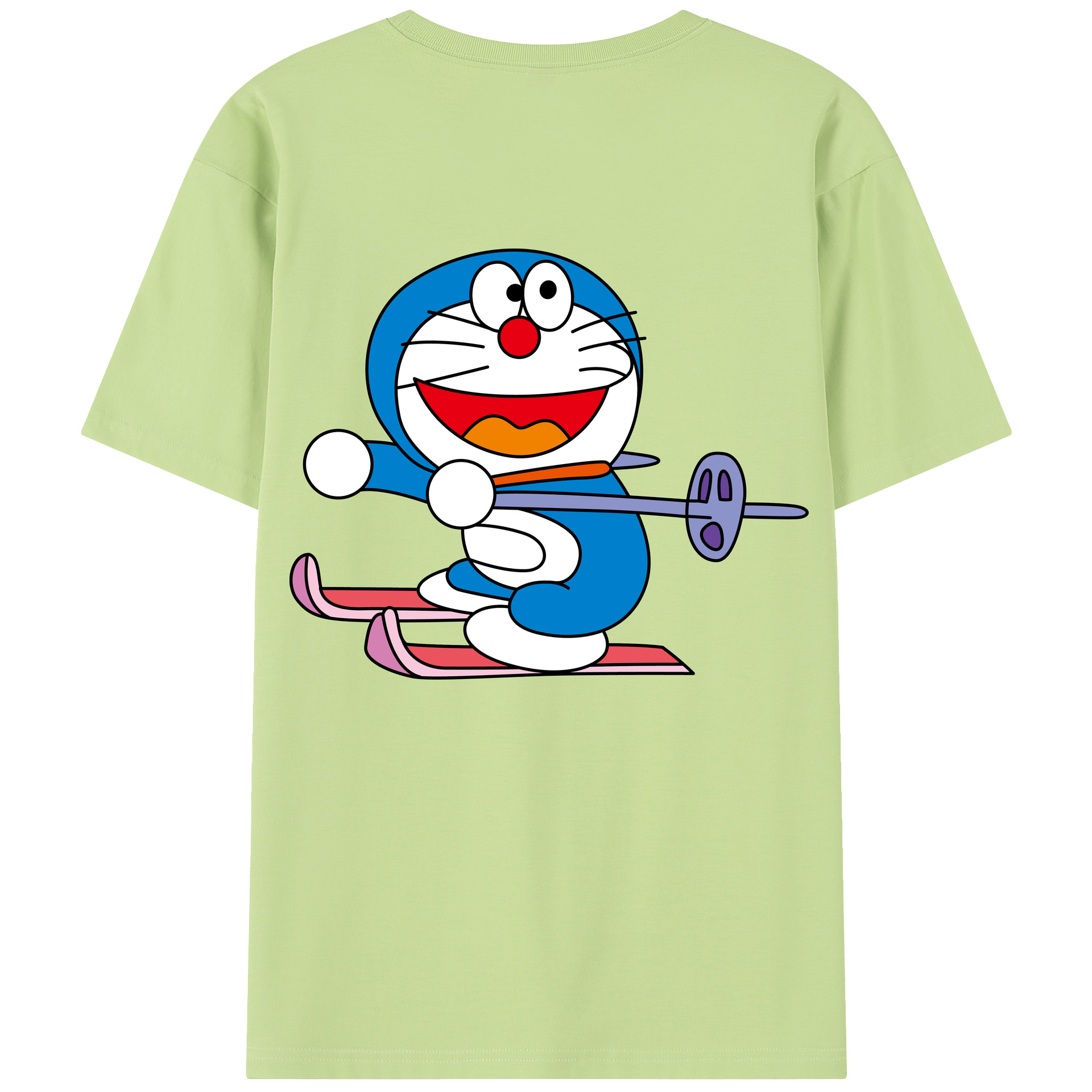（画像用） ドラえもん Doraemon 綿100％半袖Tシャツ（背面プリント）